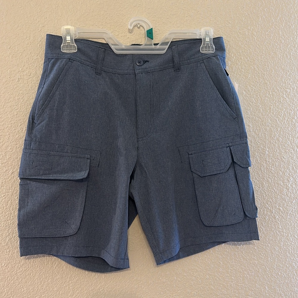 Ring of Fire Men's Blue Cargo Shorts Heather Navy Size 31